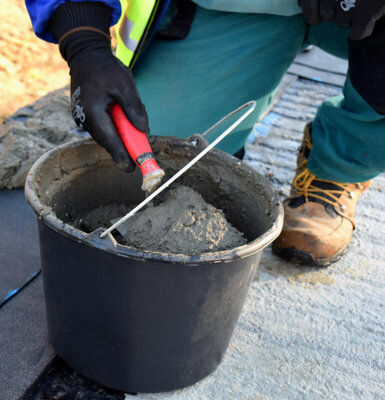 Aplikace zakládací malty Profimix